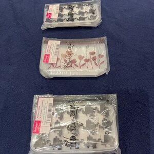 3 Thirty-One Reusable Snack Bags with black pattern orFloral Print NEW